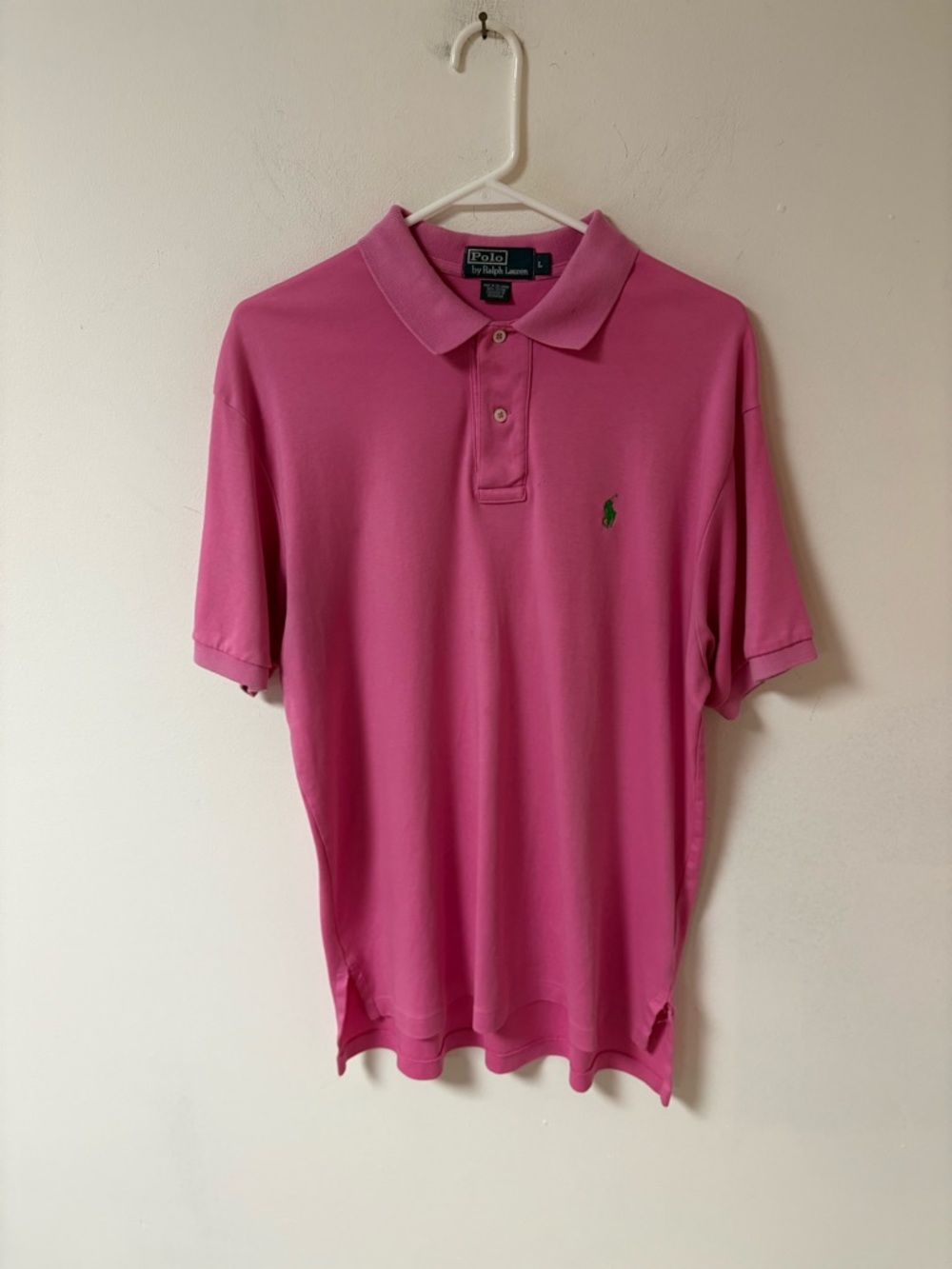 Polo by Ralph Lauren Men’s Pink Classic Fit Polo Shirt Large